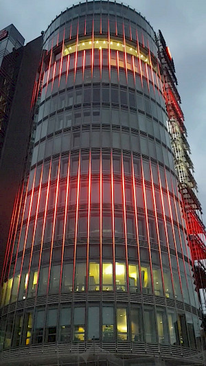 Turm der Hauptgeschäftsstelle der Sparkasse Pforzheim Calw