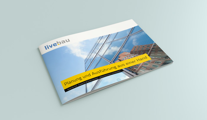 Unternehmensbroschüre von livebau smart electric